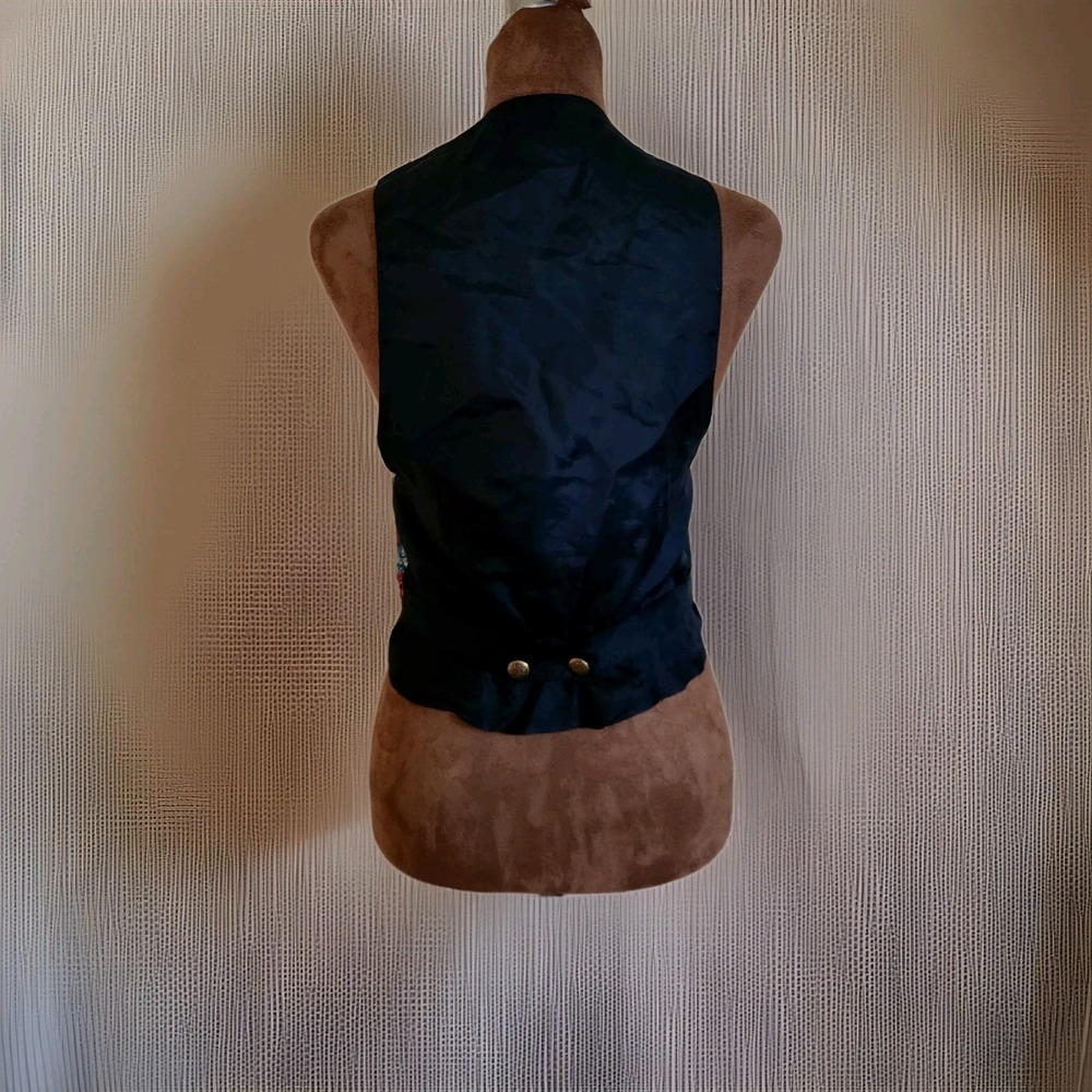 Vintage Vest By Mirrors Women's Size S Paisley 90s Colorful‎ Women's Artsy - Picture 4 of 9
